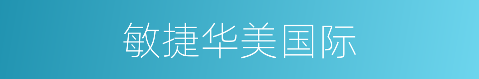 敏捷华美国际的同义词