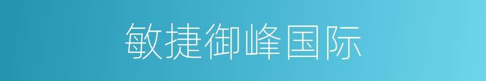 敏捷御峰国际的同义词