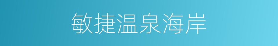 敏捷温泉海岸的同义词