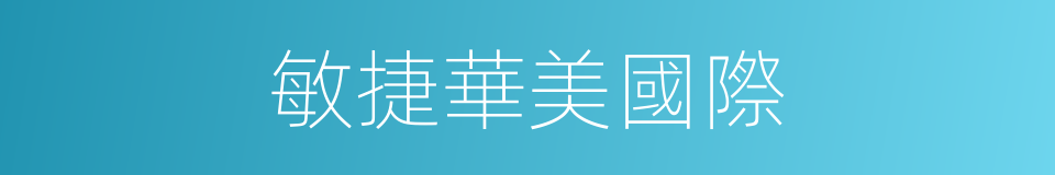 敏捷華美國際的同義詞
