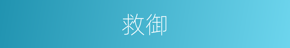 救御的意思