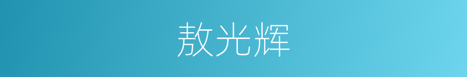敖光辉的同义词