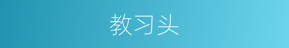 教习头的同义词