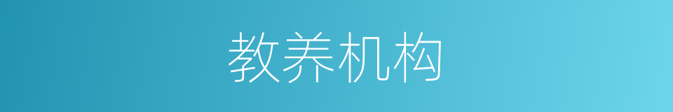 教养机构的同义词