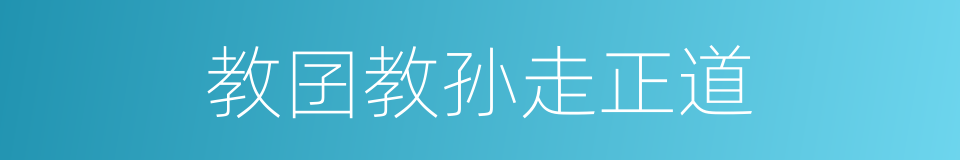 教囝教孙走正道的同义词