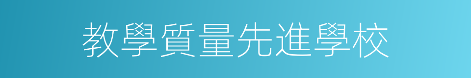 教學質量先進學校的同義詞