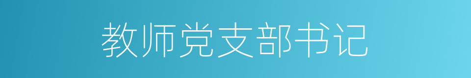 教师党支部书记的同义词