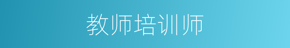 教师培训师的同义词