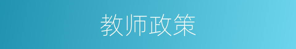 教师政策的同义词