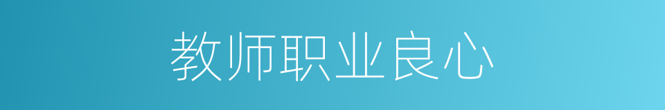 教师职业良心的同义词