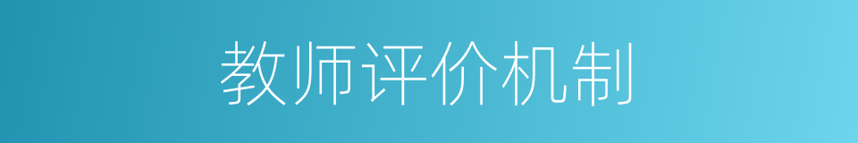 教师评价机制的同义词