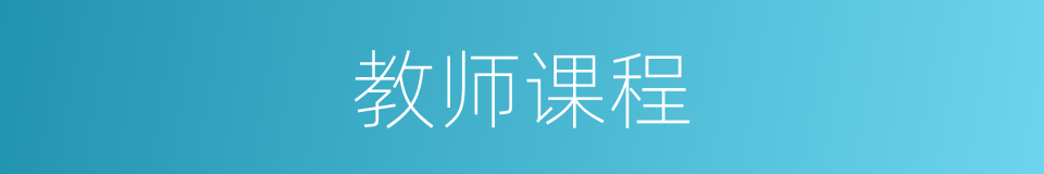 教师课程的同义词