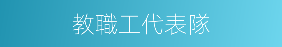 教職工代表隊的同義詞