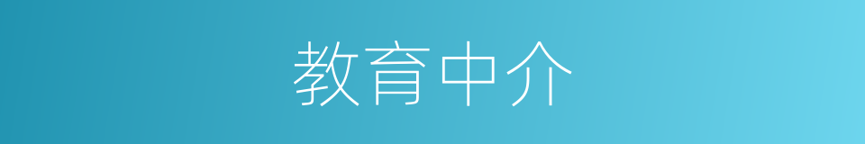 教育中介的同义词