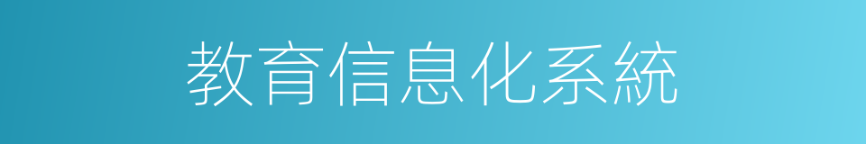 教育信息化系統的同義詞