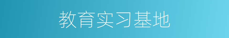 教育实习基地的同义词