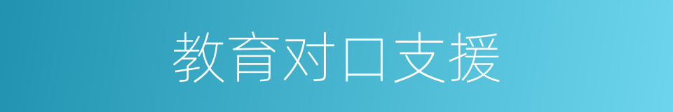 教育对口支援的同义词