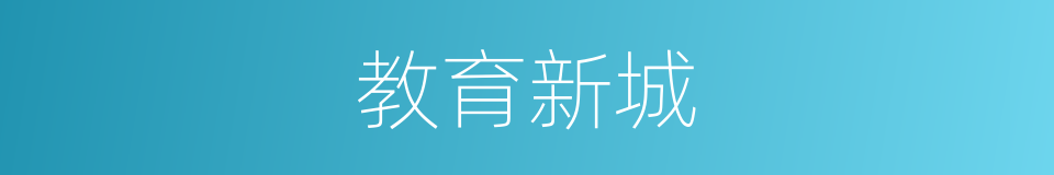 教育新城的同义词