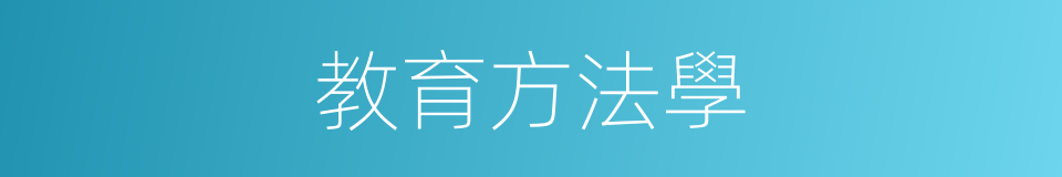 教育方法學的同義詞