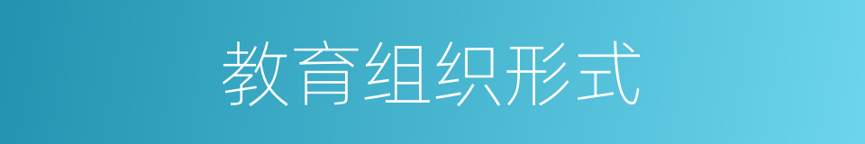 教育组织形式的同义词