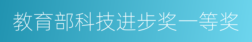 教育部科技进步奖一等奖的同义词