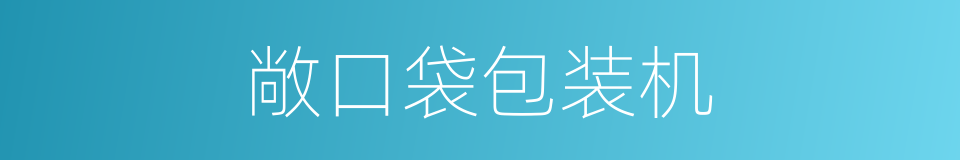 敞口袋包装机的同义词