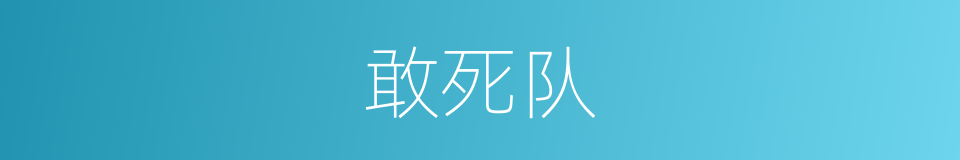 敢死队的意思