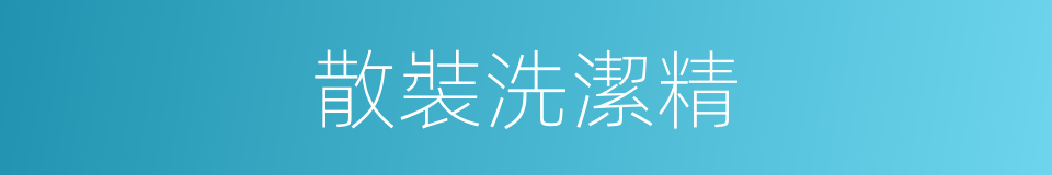 散裝洗潔精的同義詞