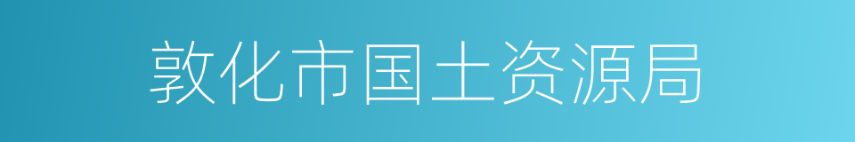 敦化市国土资源局的同义词