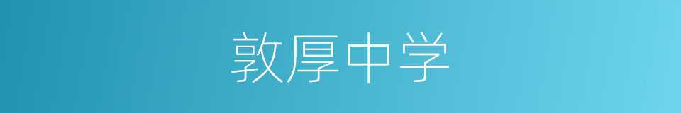 敦厚中学的同义词