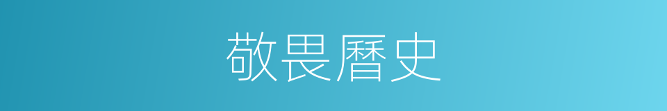 敬畏曆史的同義詞