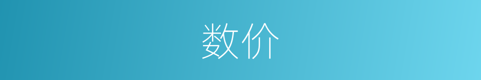 数价的同义词