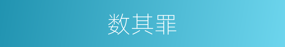 数其罪的同义词