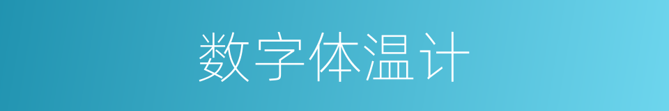 数字体温计的同义词