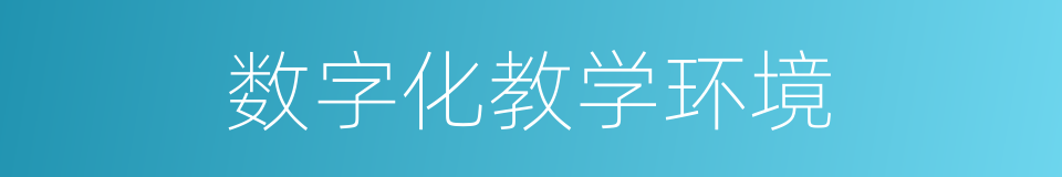 数字化教学环境的同义词