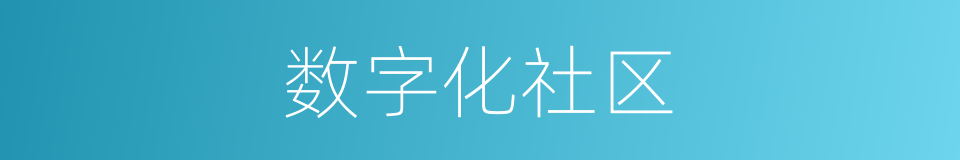 数字化社区的同义词