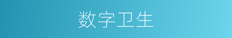 数字卫生的同义词