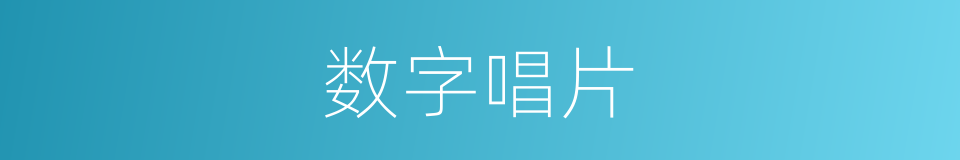 数字唱片的同义词