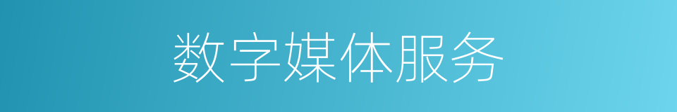 数字媒体服务的同义词