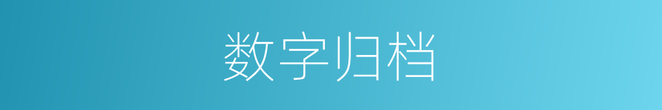 数字归档的同义词