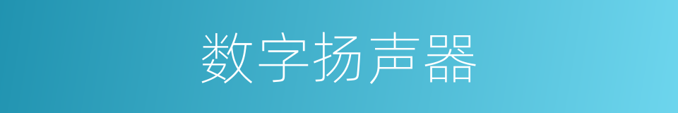 数字扬声器的同义词