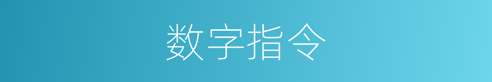 数字指令的同义词