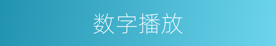 数字播放的同义词