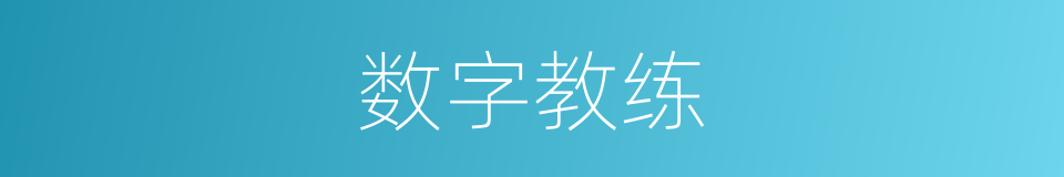 数字教练的同义词