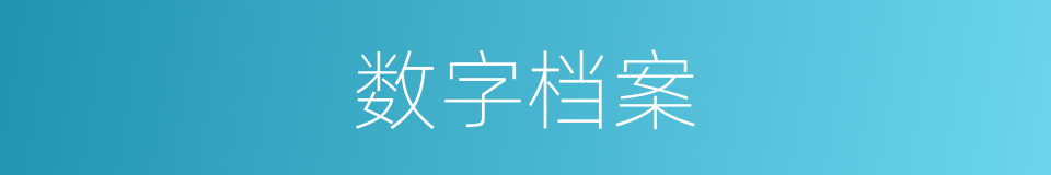 数字档案的同义词