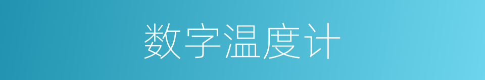 数字温度计的同义词