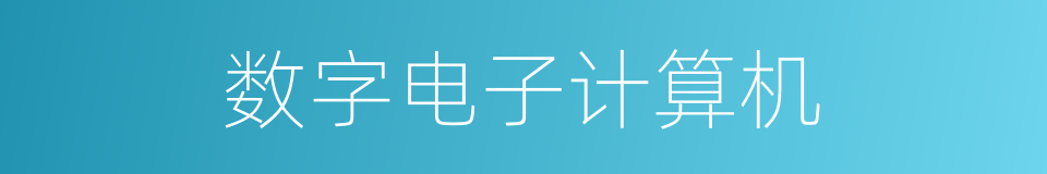 数字电子计算机的同义词