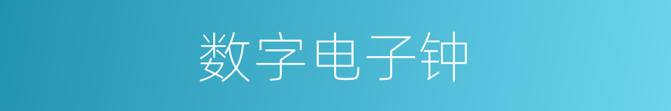 数字电子钟的同义词