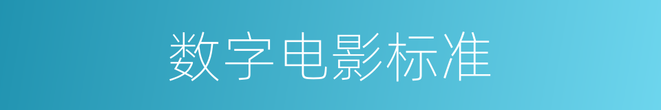 数字电影标准的同义词