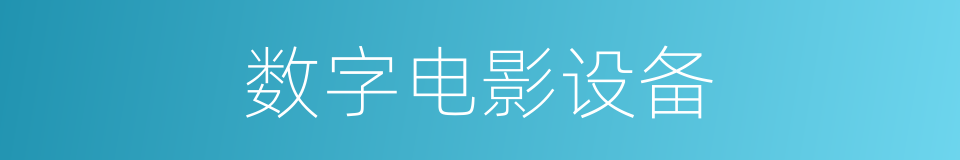 数字电影设备的同义词
